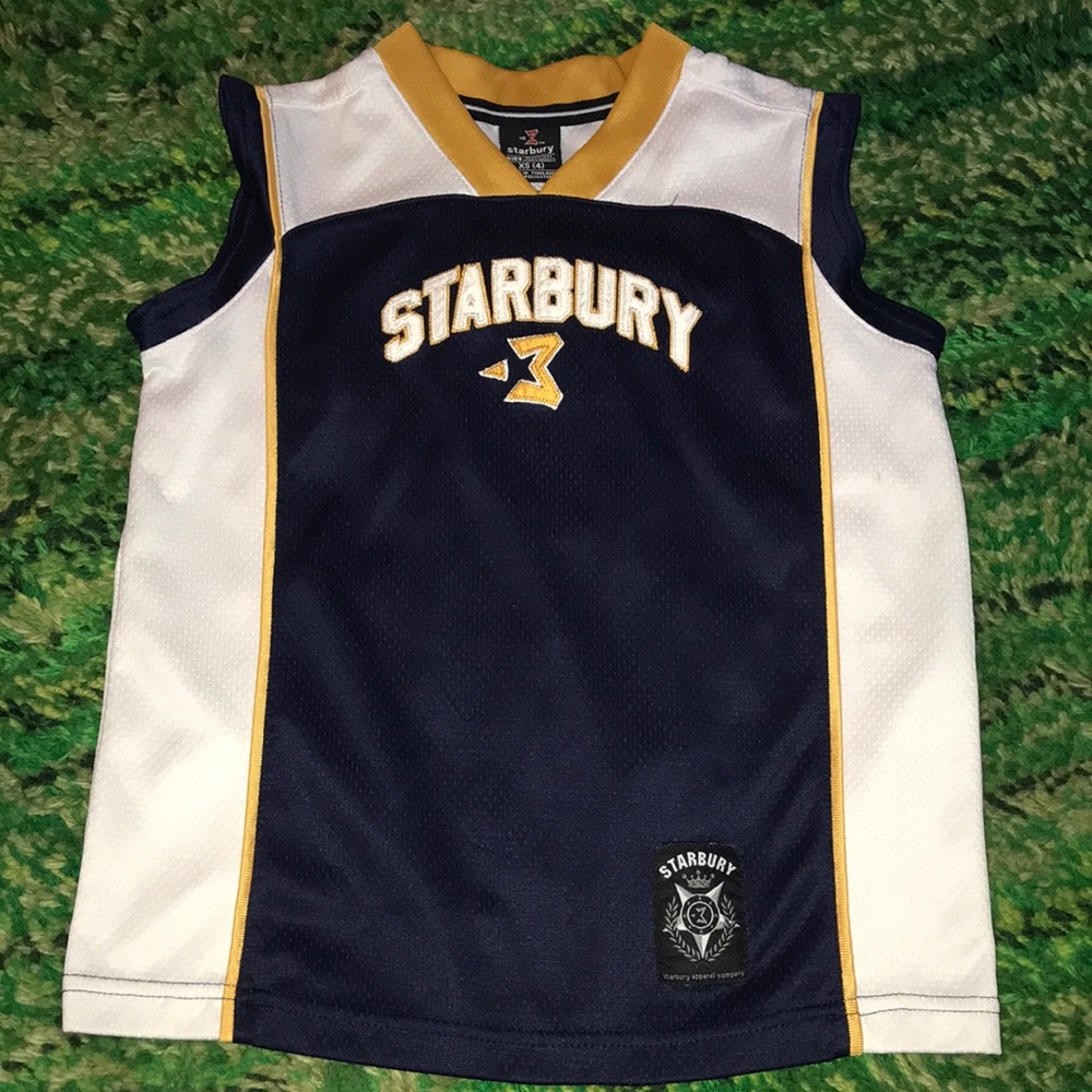 Starbury Boys' Navy, White & Gold Basketball Jersey
